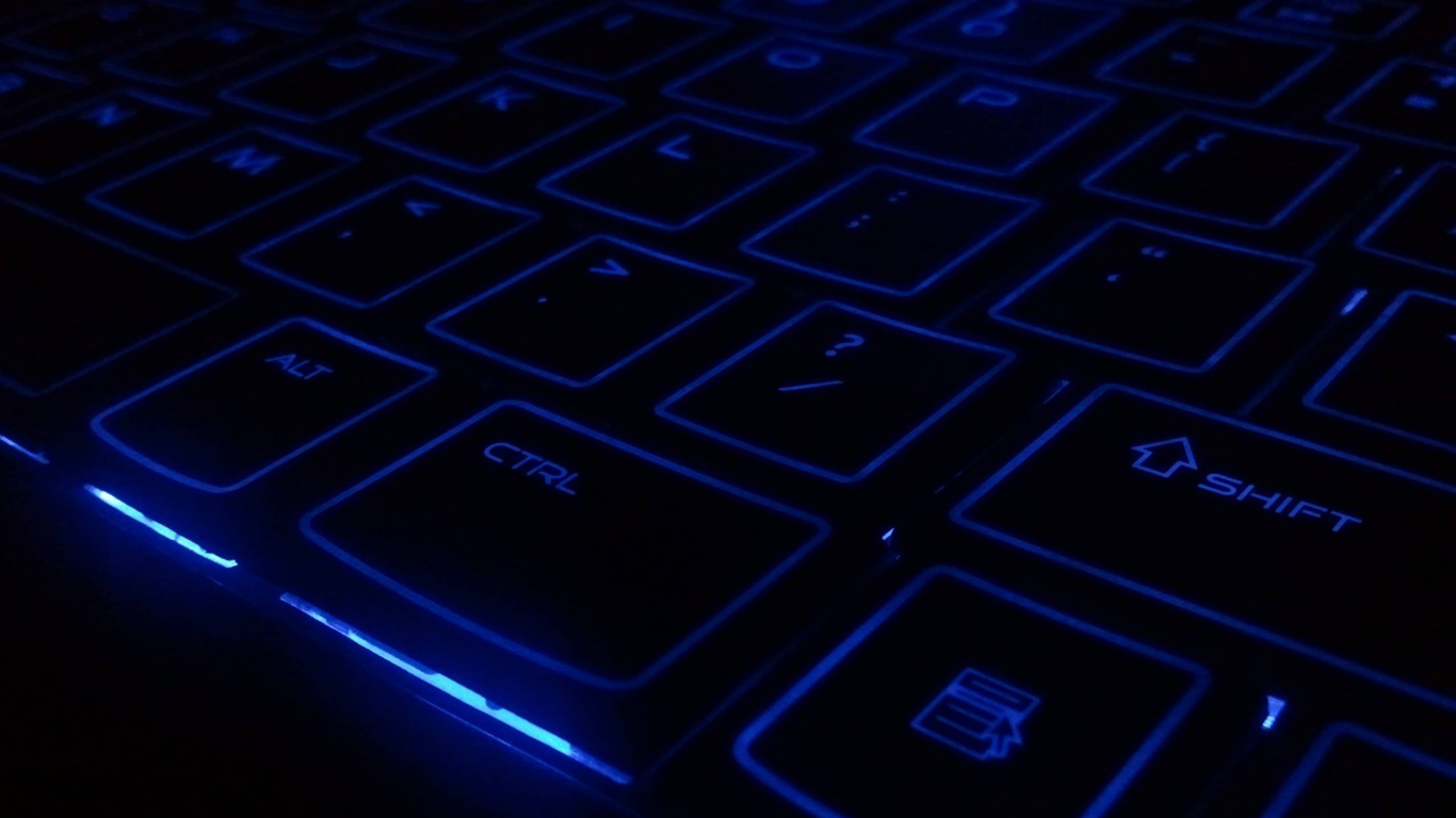 Обои синий, электрик, свет, технологии, пробел в разрешении 1366x768