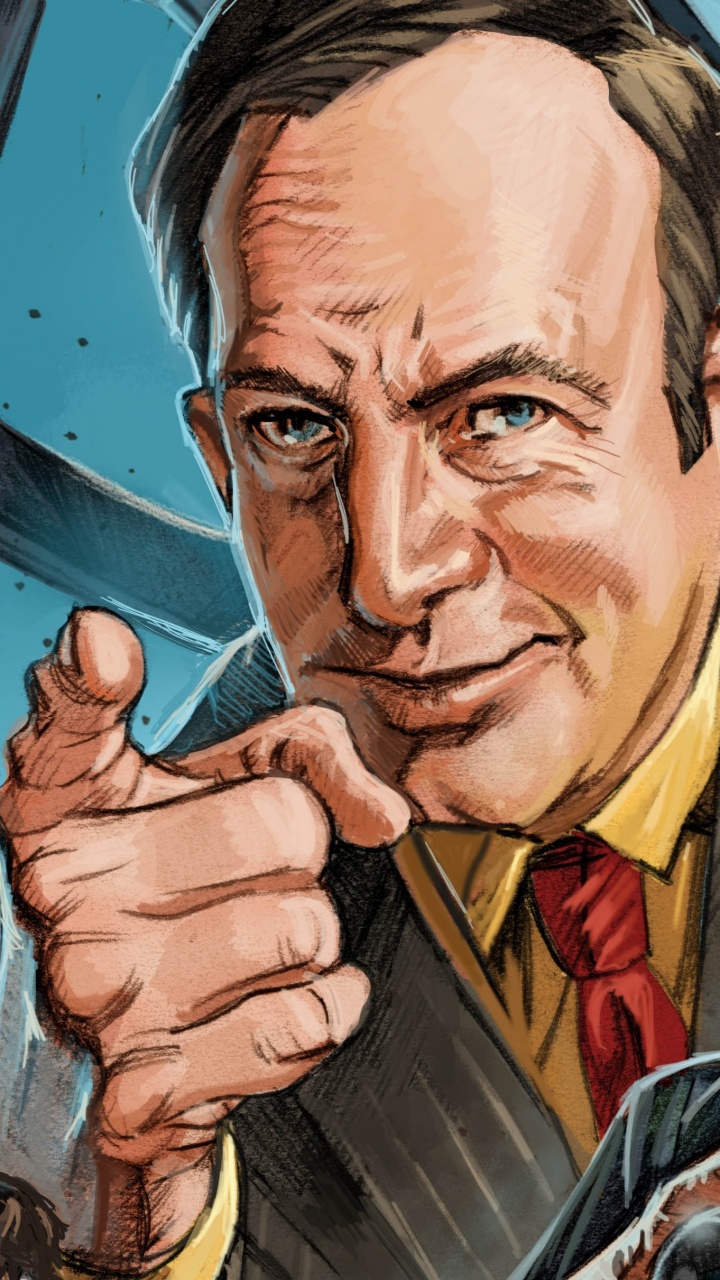 Обои Гордон Смит, Лучше Звоните Солу, Во все тяжкие, Сол Гудман, комикс в разрешении 720x1280