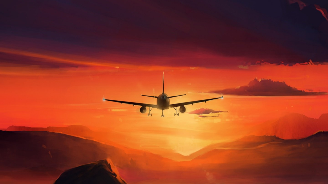 Обои облако, атмосфера, самолеты, экорегион, самолет в разрешении 1280x720