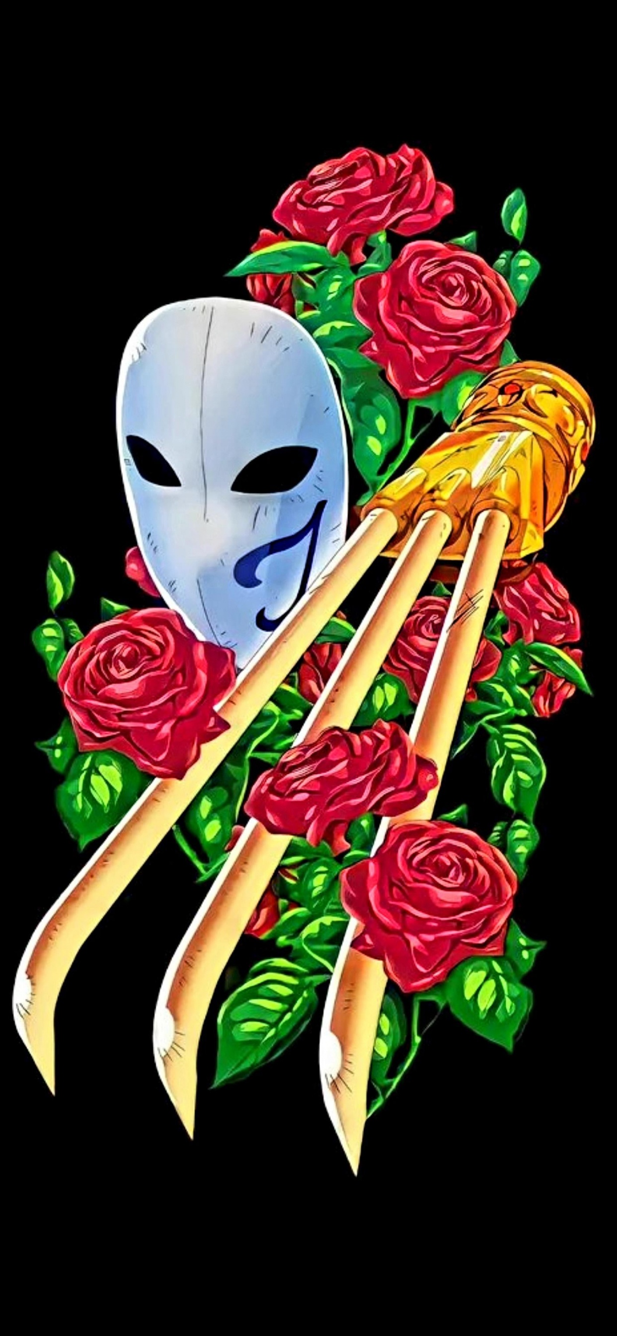 Обои цветочный дизайн, арт, дизайн, второй себринг, Металкор в разрешении 1242x2688