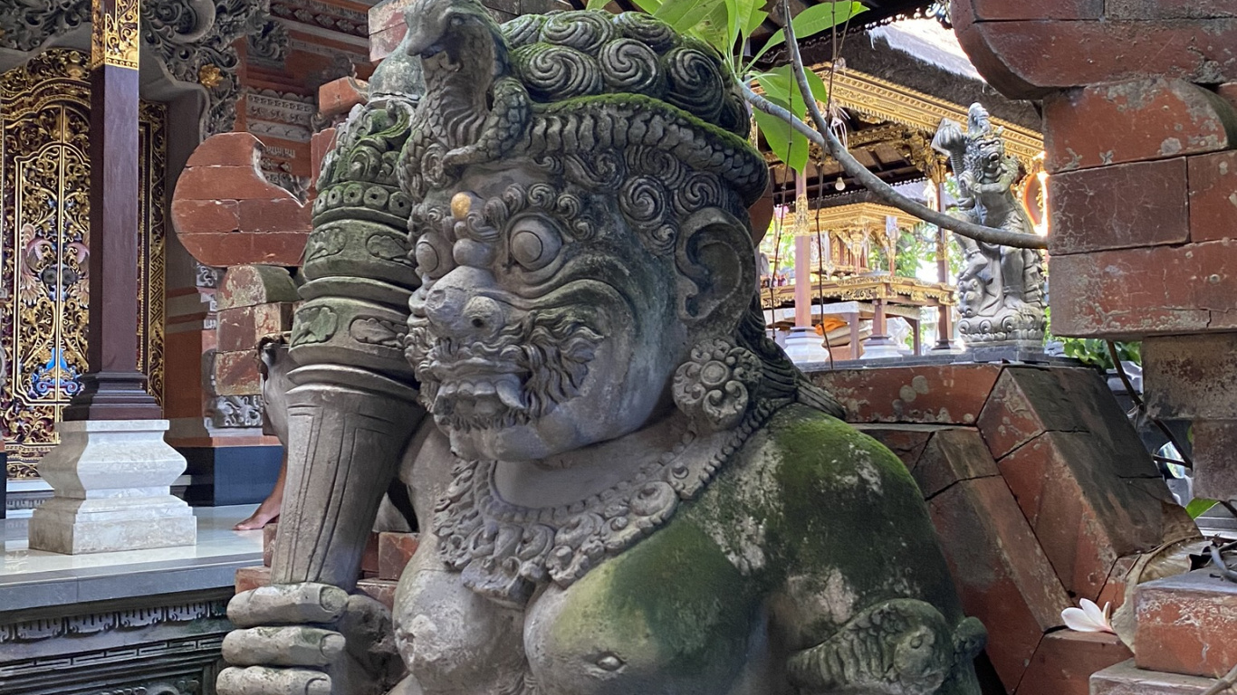 Обои бали, статуя, резьба по камню, археологический памятник, древняя история в разрешении 1366x768