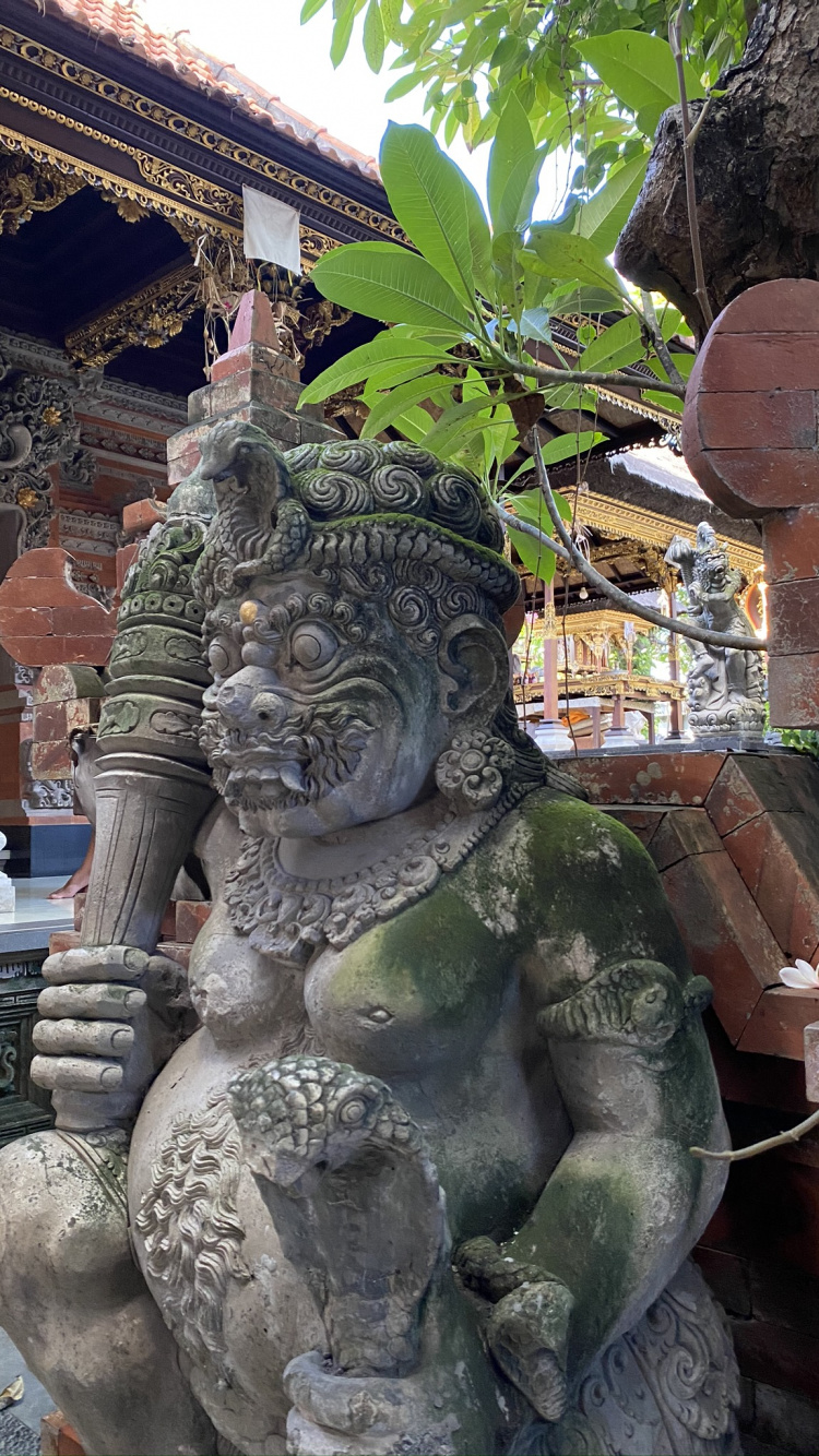 Обои бали, статуя, резьба по камню, археологический памятник, древняя история в разрешении 750x1334