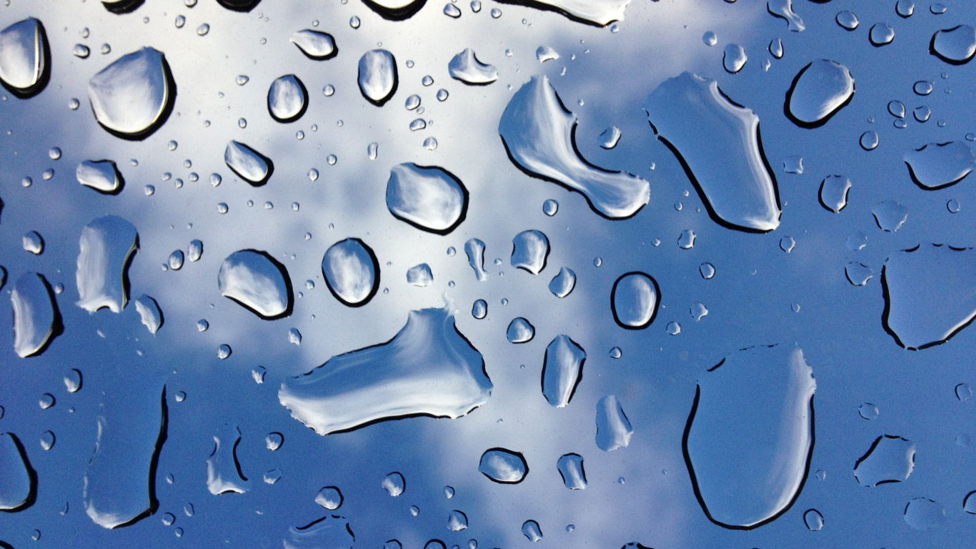 Обои текстура, падение, синий, вода, влага в разрешении 1366x768