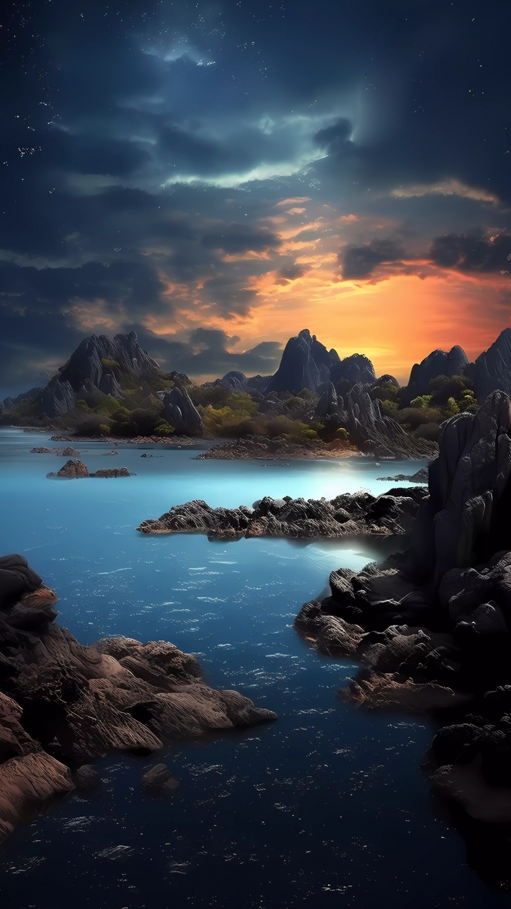 Обои облако, вода, гидроресурсы, атмосфера, гора в разрешении 720x1280