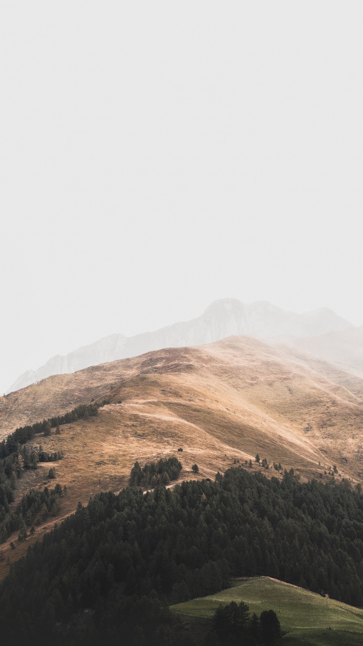 Обои Покрытие Зеленый, небо, нагорье, облако, горная станция в разрешении 720x1280