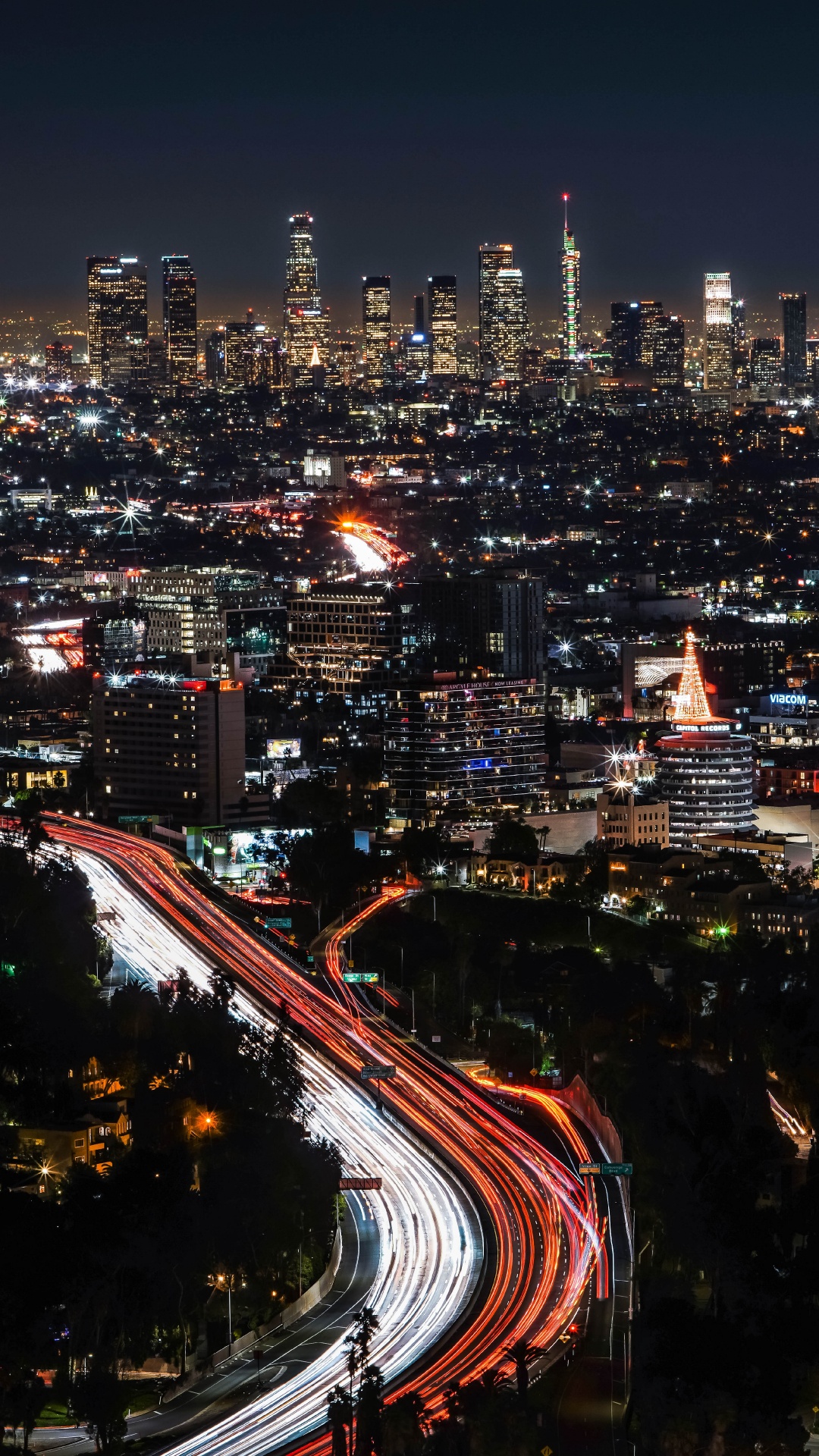 Обои населенный пункт, с высоты птичьего полета, городской пейзаж, деловой район, метрополия в разрешении 1080x1920