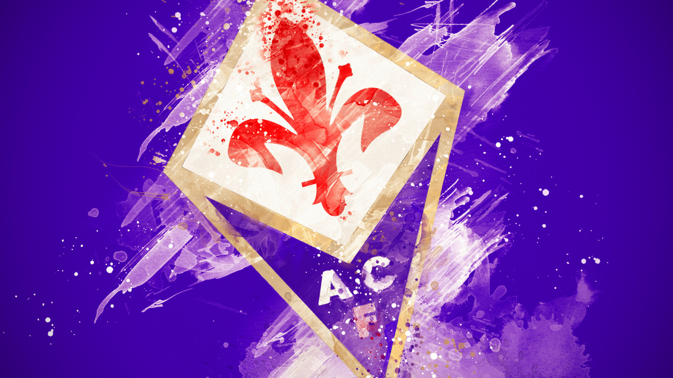 Обои Фиорентина, графический дизайн, иллюстрация, графика, треугольник в разрешении 1366x768