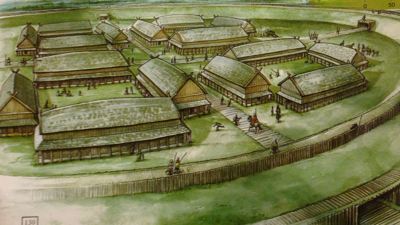 Обои Викинг кольцо крепости, компания Trelleborg, викинги, фортификация, варяг в разрешении 1280x720