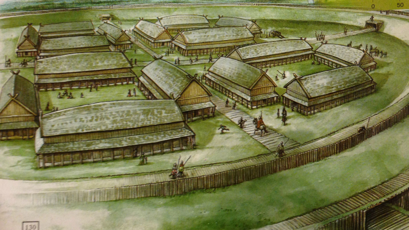 Обои Викинг кольцо крепости, компания Trelleborg, викинги, фортификация, варяг в разрешении 1366x768