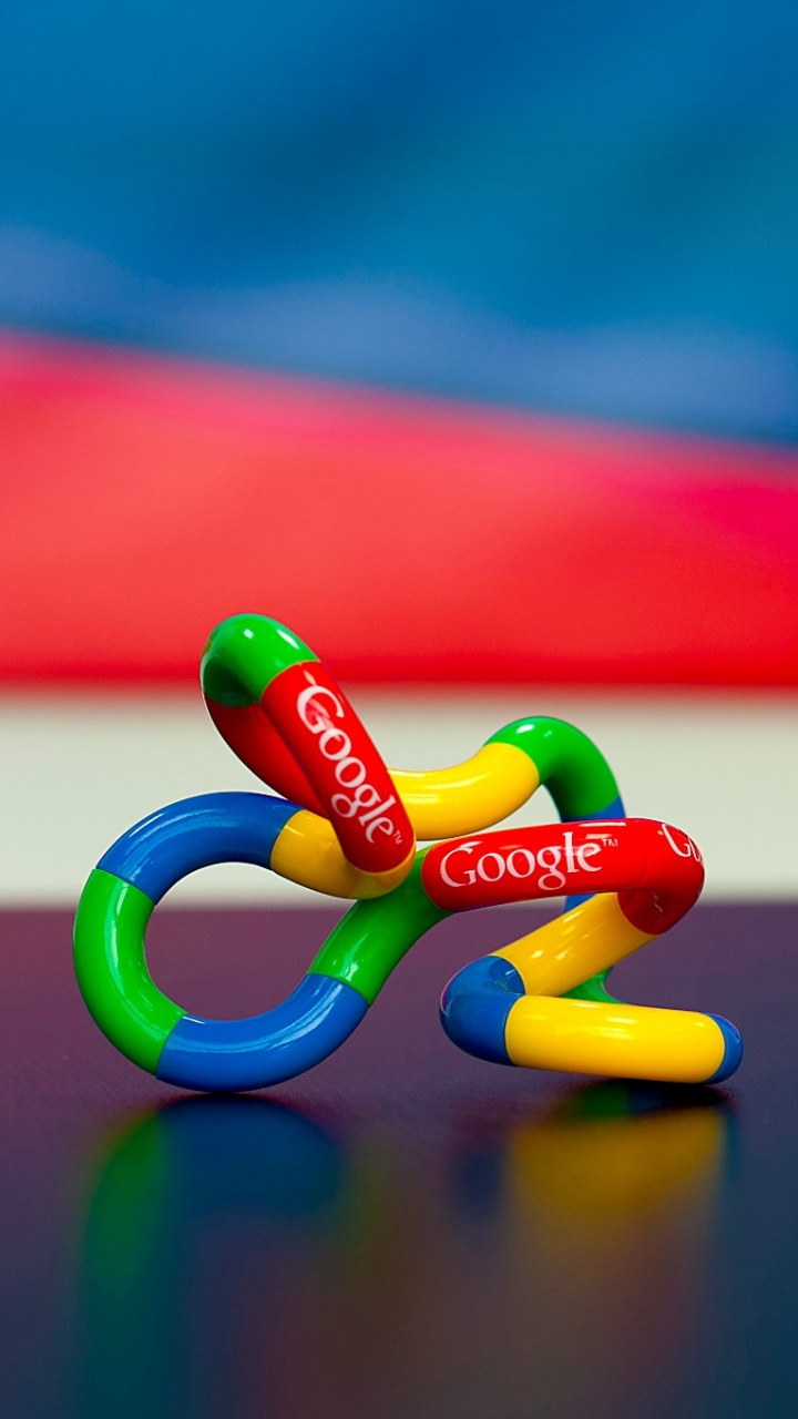 Обои Google, синий, красный цвет, красочность, игрушка в разрешении 720x1280