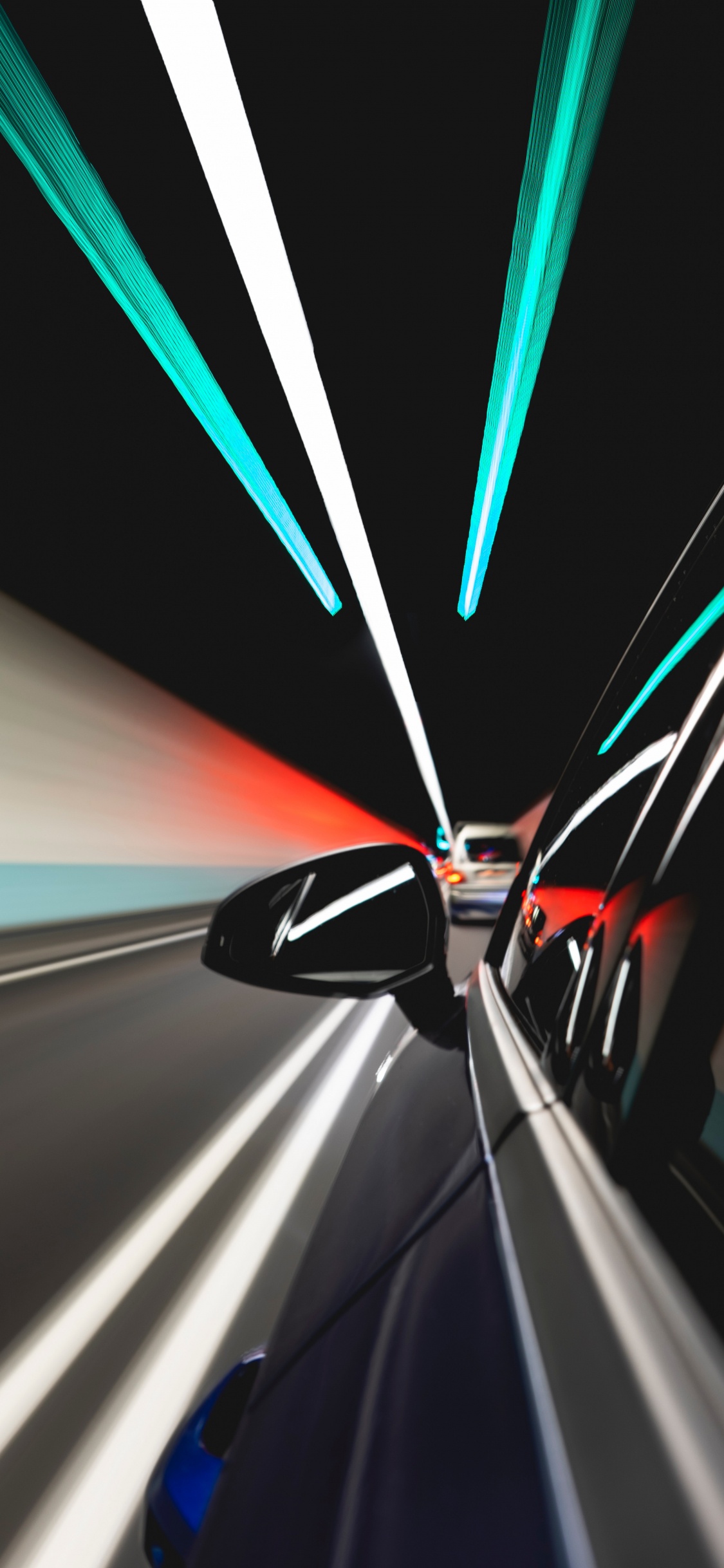 Обои свет, синий, бирюза, линия, графический дизайн в разрешении 1125x2436