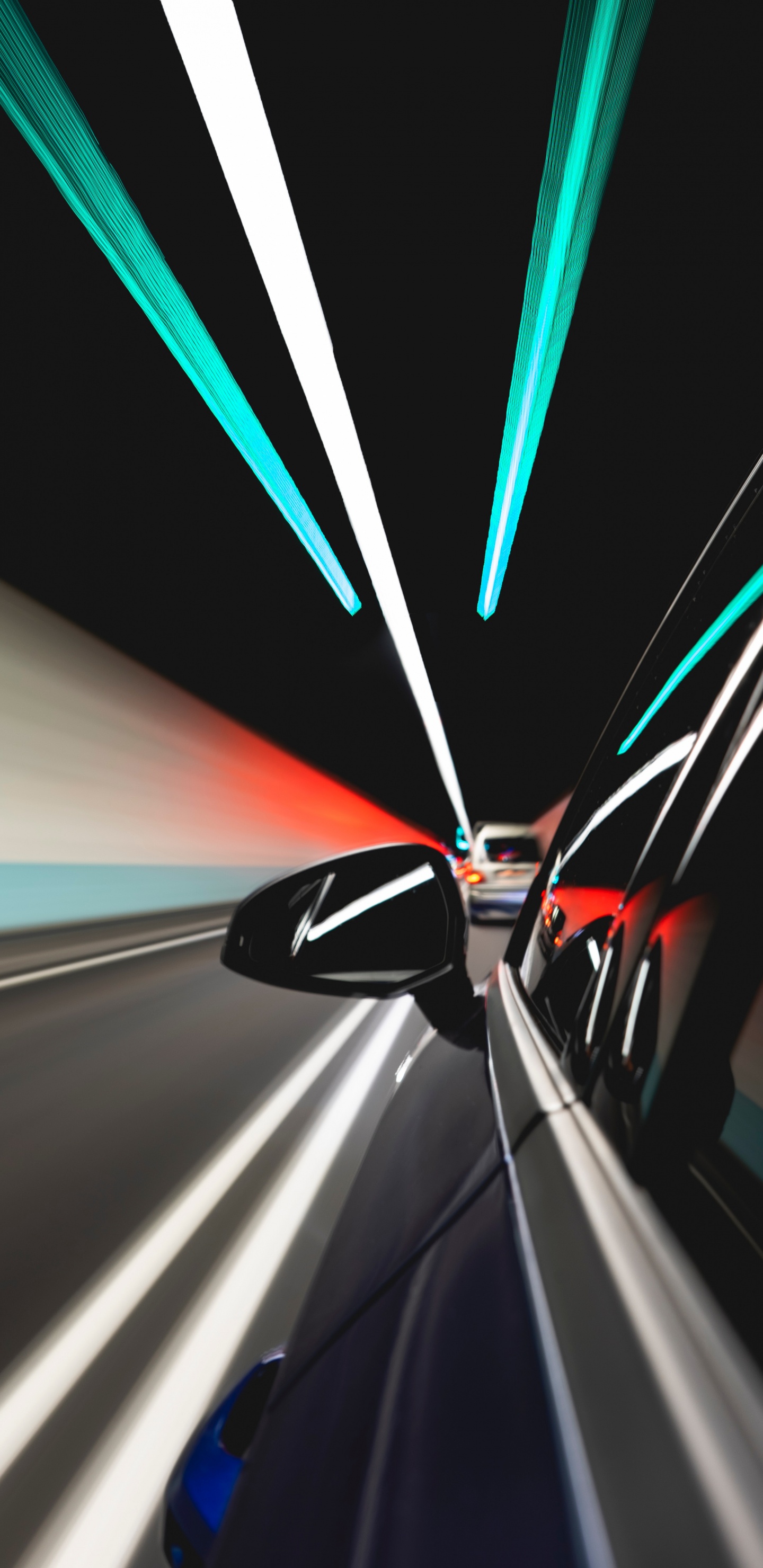 Обои свет, синий, бирюза, линия, графический дизайн в разрешении 1440x2960