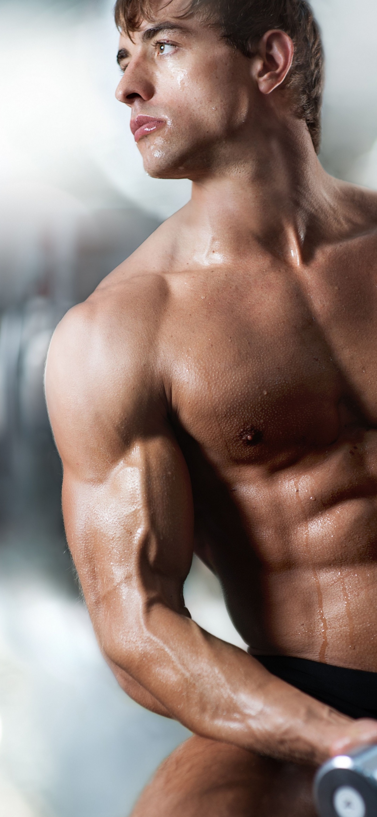 Обои Бодибилдинг, мышца, упражнение, физическая подготовка, культурист в разрешении 1242x2688