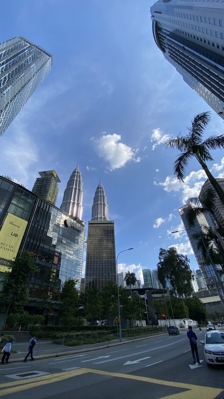 Обои башни петронас, Куала Лумпур, Малайзия, башня, дневное время в разрешении 720x1280