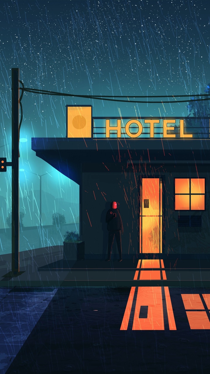 Обои Хотел, арт, автомобильное освещение, электричество, газ в разрешении 720x1280