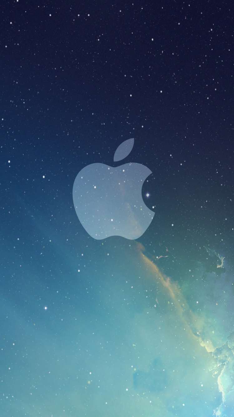 Обои iOS 7, ios, apple, синий, атмосфера в разрешении 750x1334