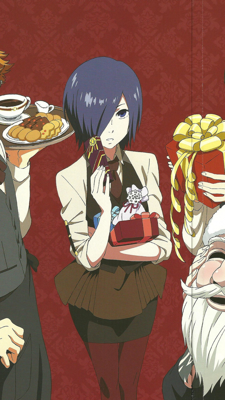 Обои Кен kaneki, Нишио Нишики, Рождественский день, Токио вурдалак, вурдалак в разрешении 750x1334