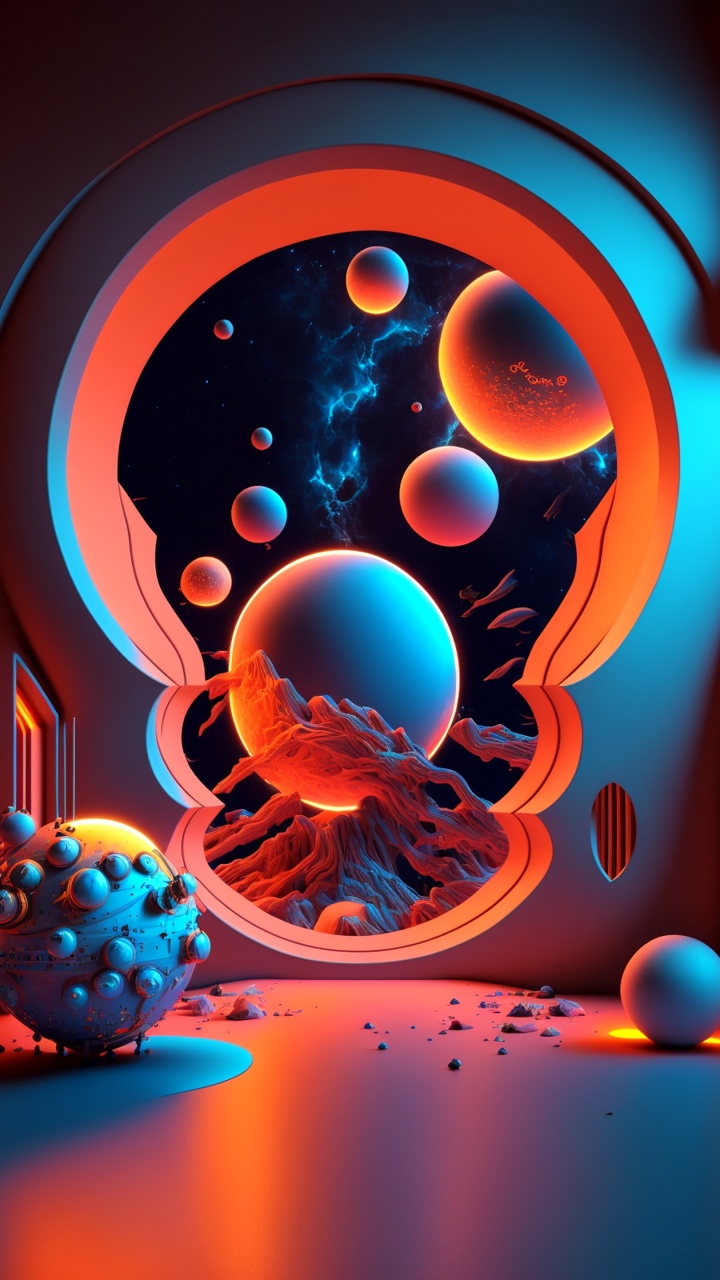 Обои круг, Создайте, мир, фрактальное искусство, производящее впечатление в разрешении 720x1280