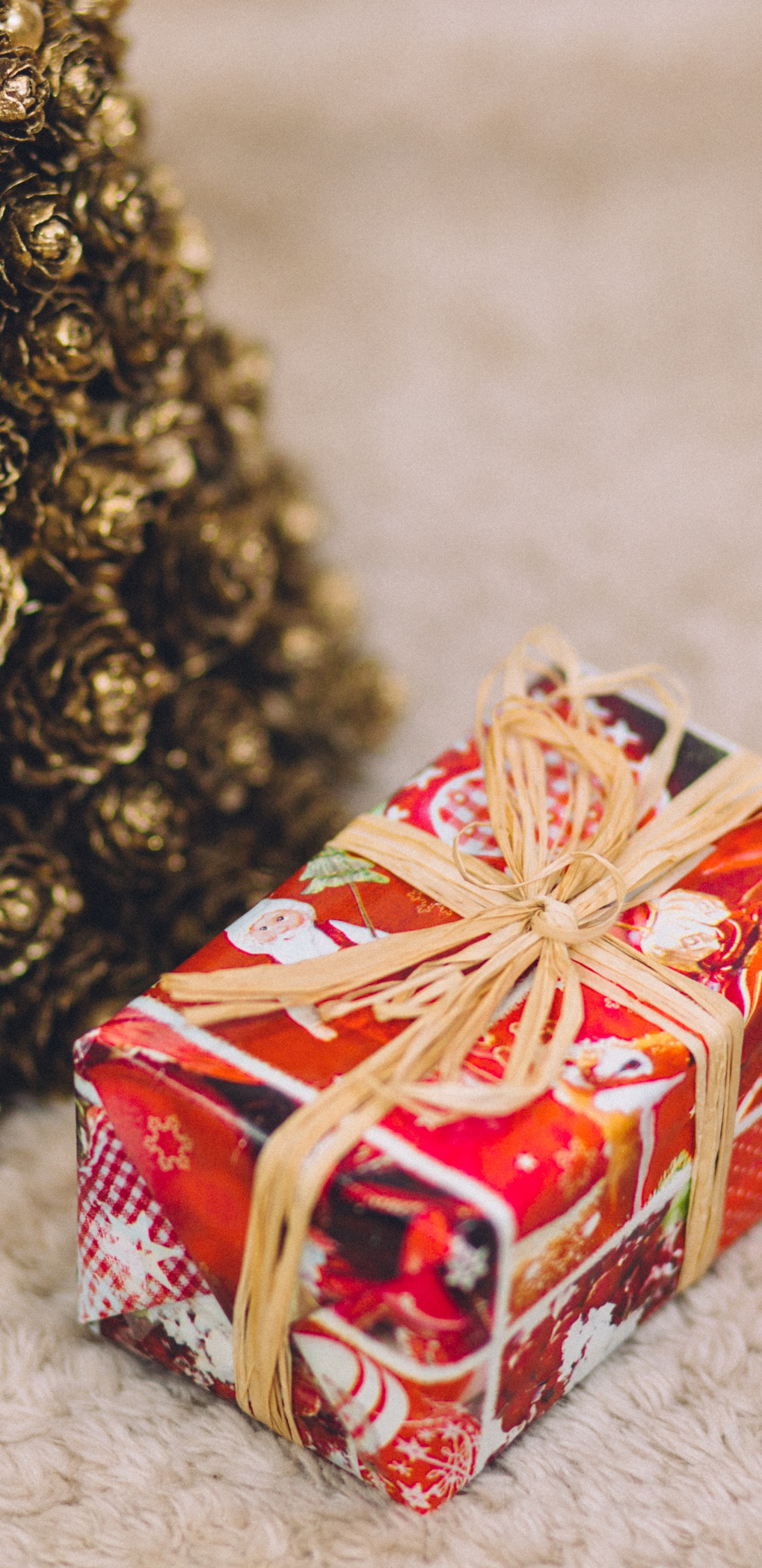 Обои Рождество и курортный сезон, Дед Мороз, Рождество, орнамент, Рождественский день в разрешении 1440x2960