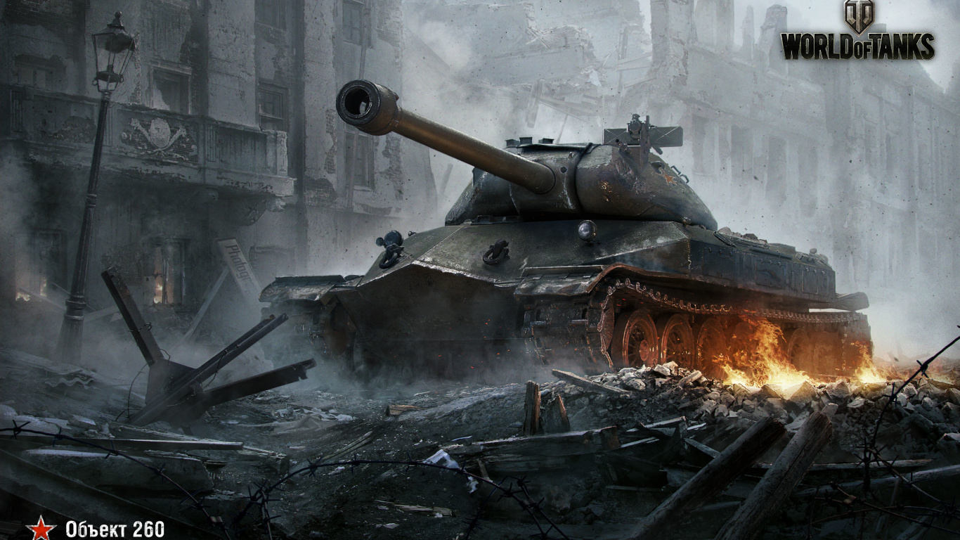 Обои world of tanks, бак, компьютерная игра, орудийная башня, танк HD ready  бесплатно, заставка 1366x768 - скачать картинки и фото