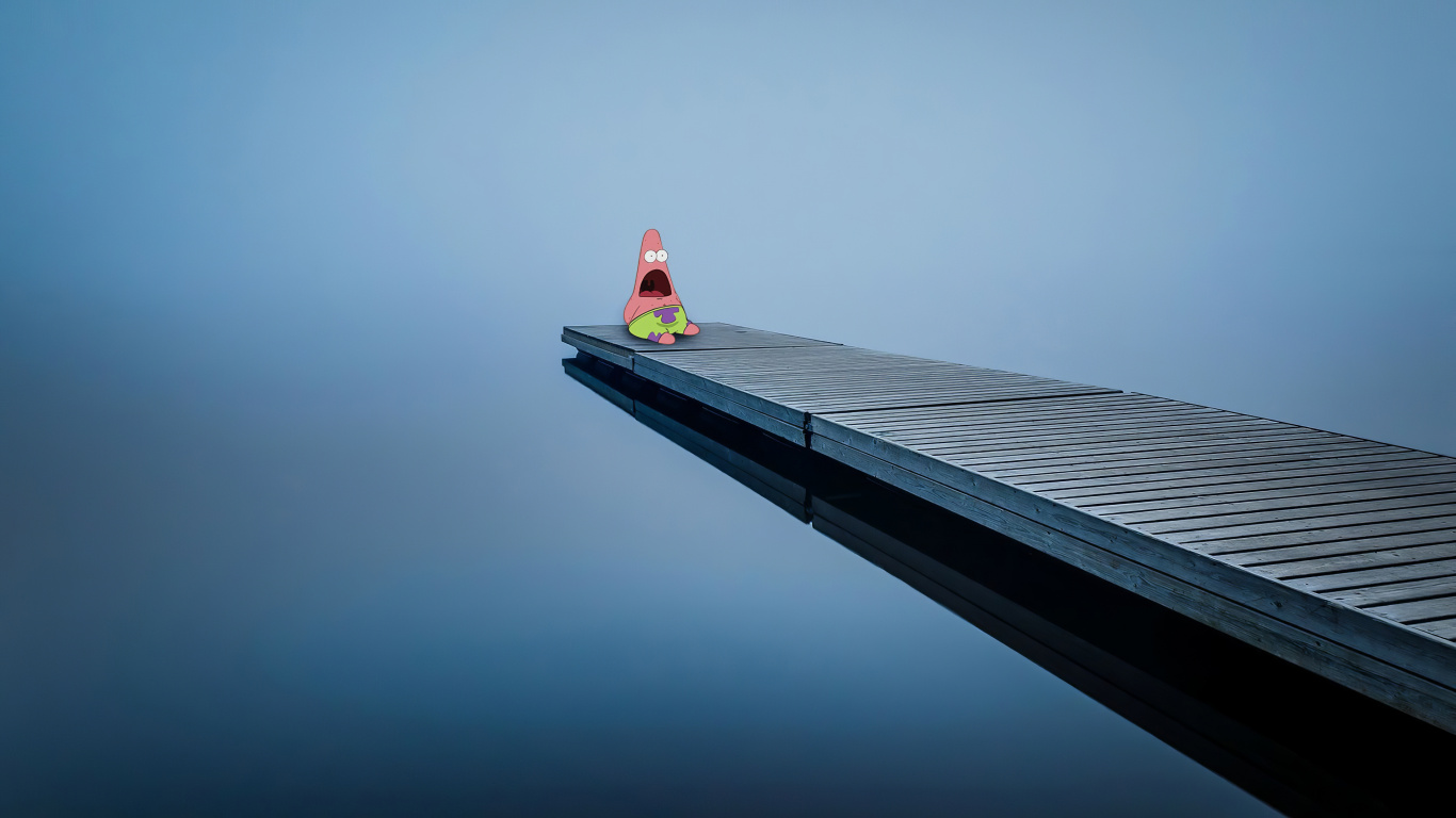 Обои Патрик Стар, Губка Боб, Спанч Боб Квадратные Штаны, сквидвард, мультфильм в разрешении 1366x768