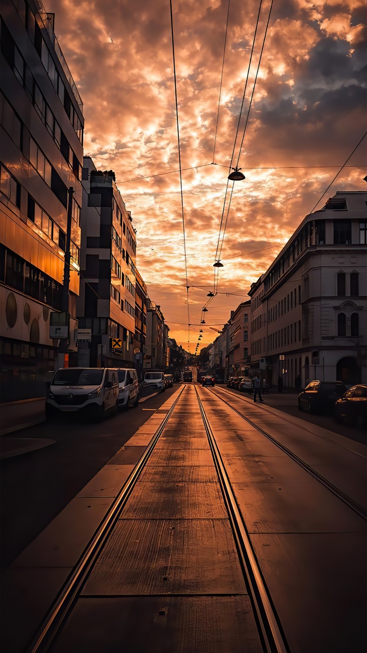 Обои облако, здание, окно, дорожное покрытие, инфраструктура в разрешении 720x1280