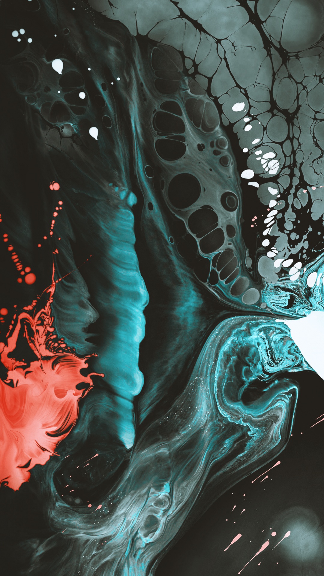 Обои яблоко, ios, жидкий, арт, Аква в разрешении 1080x1920