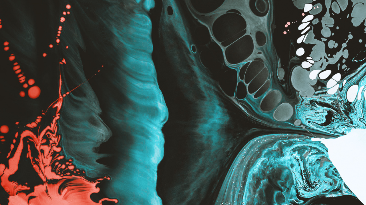 Обои яблоко, ios, жидкий, арт, Аква в разрешении 1280x720