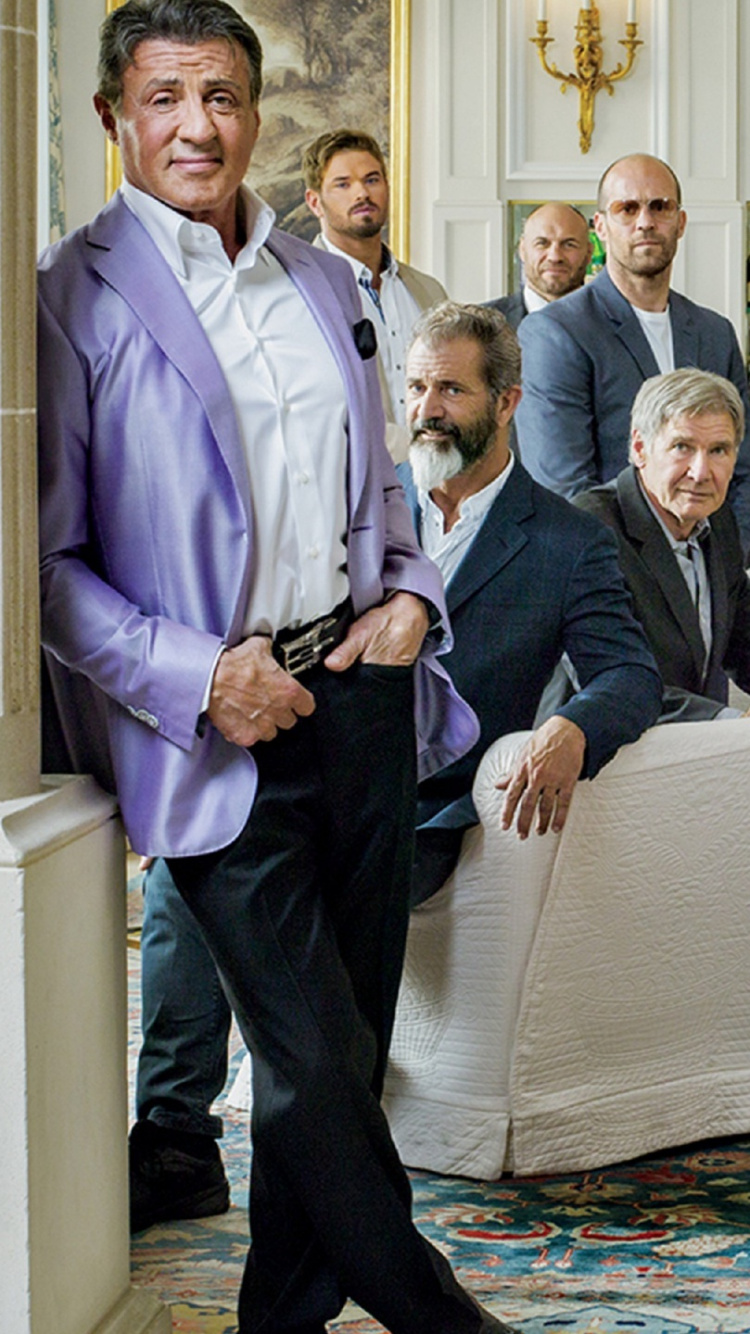 Обои Джейсон Стэтхэм, Сильвестр Сталлоне, Неудержимые 3, Неудержимые, экшн в разрешении 750x1334