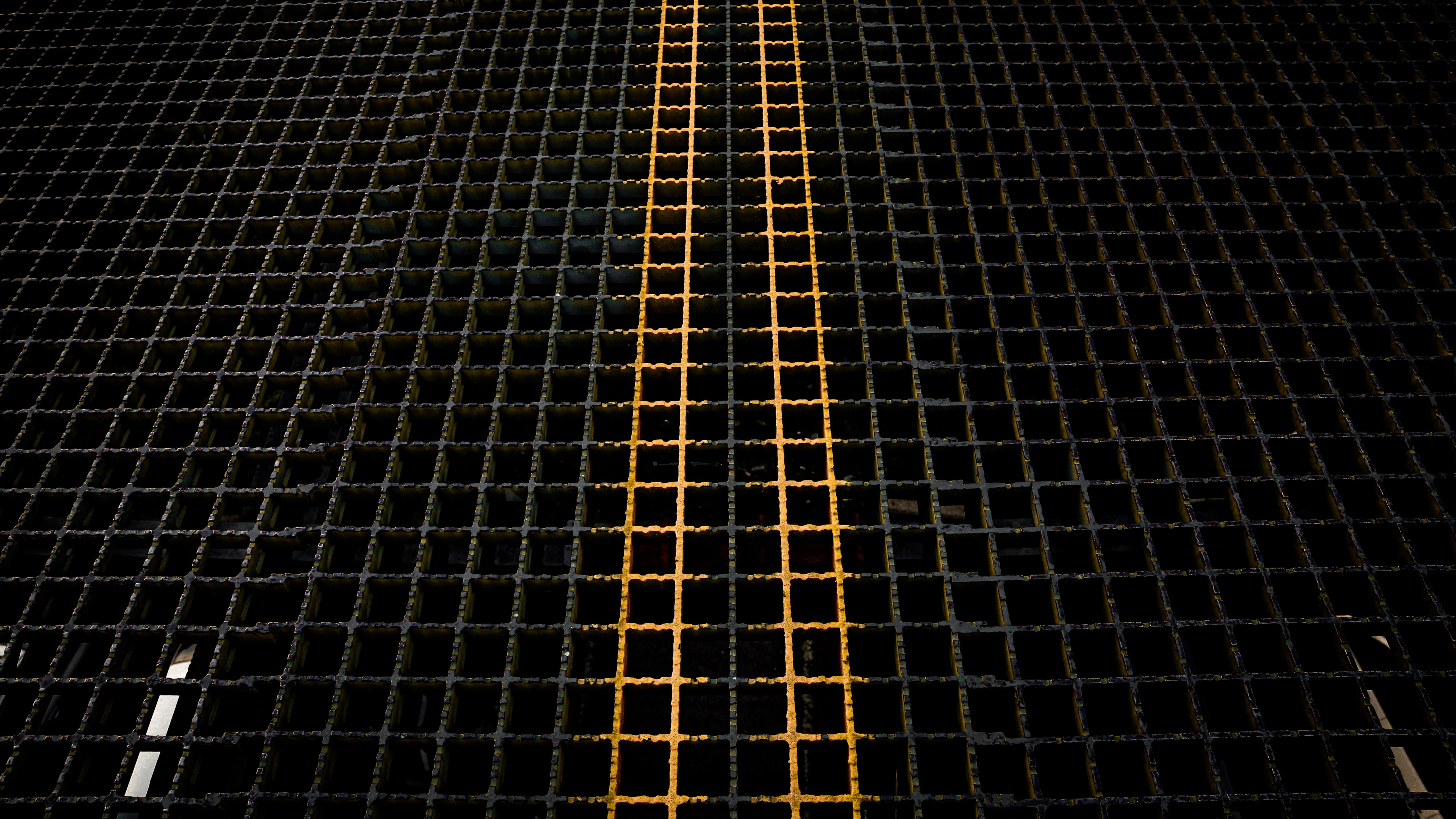 Обои черный, свет, линия, архитектура, узор в разрешении 3840x2160