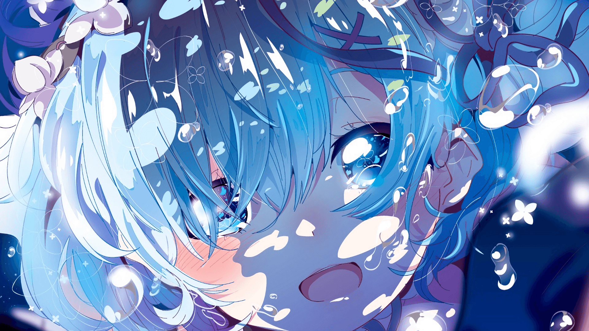 Обои Р Е М, Нацуки Субару, аниме, аниме арт, Эмилия ре ноль в разрешении 1920x1080