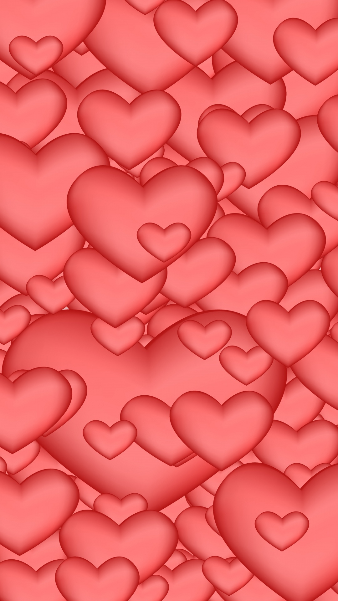 Обои сердце, розовый, красный цвет, День Святого Валентина, узор в разрешении 1080x1920
