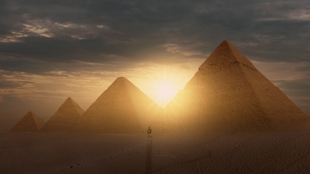 Обои пирамида, окружающая среда, памятник, пейзаж, утро в разрешении 1280x720