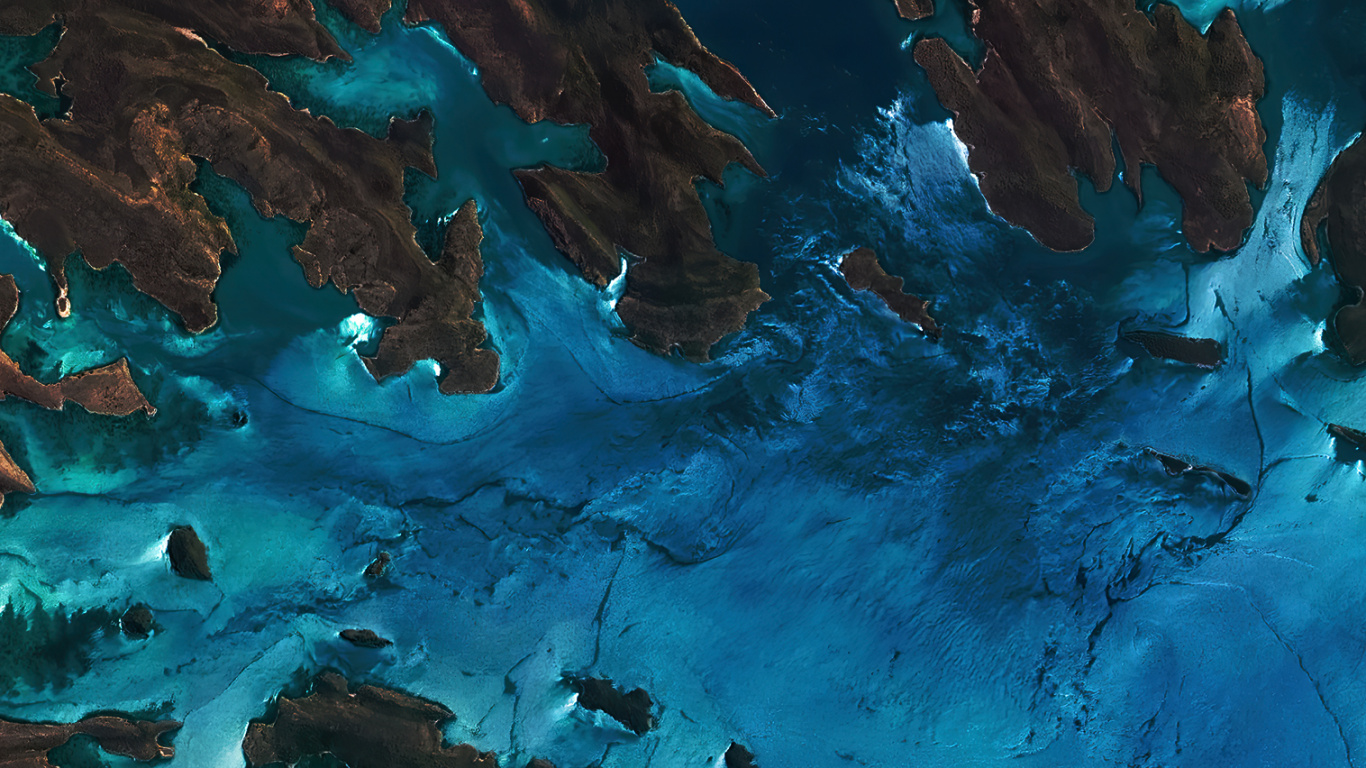 Обои арт, вода, зеленый, лазурный, окружающая среда в разрешении 1366x768