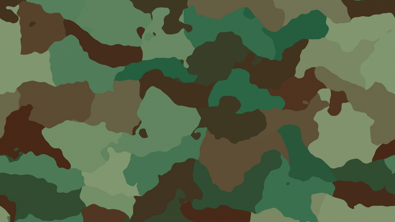 Обои камуфляж, военный камуфляж, узор, зеленый, одежда в разрешении 1280x720