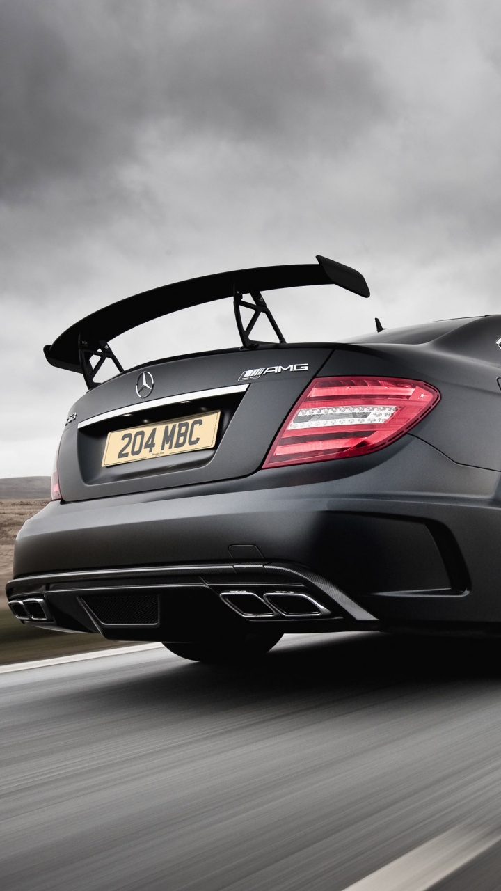 Обои Мерседес-Бенц с63 АМГ черной серии, авто, суперкар, mercedes benz sls amg, мощные машины в разрешении 720x1280