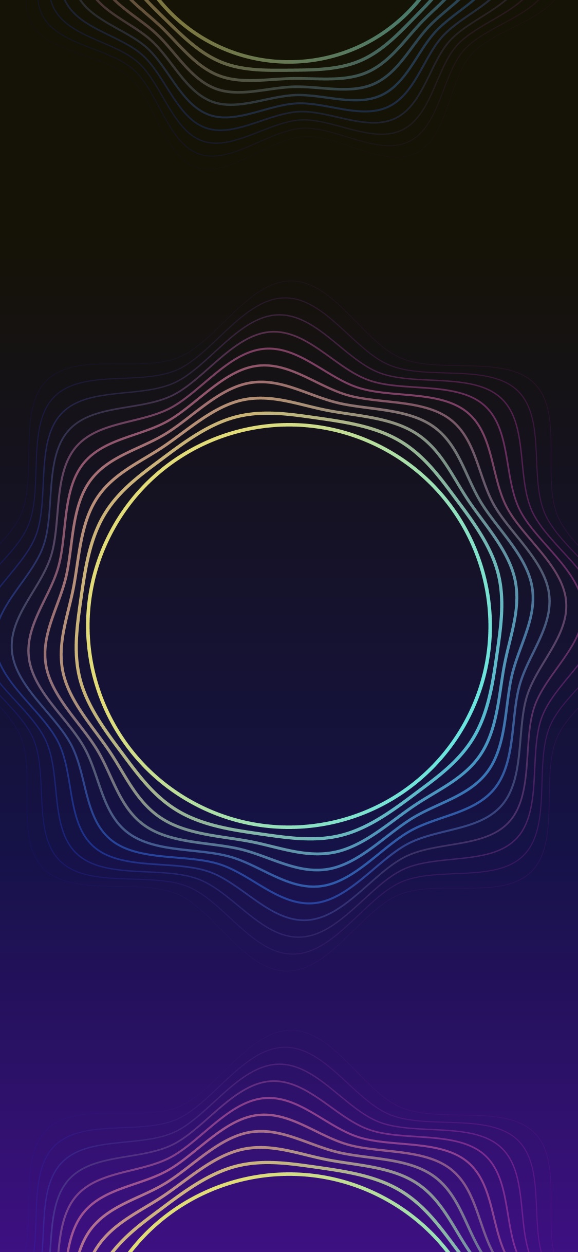 Обои круг, фрактальное искусство, дизайн, узор, Фиолетовый в разрешении 1125x2436