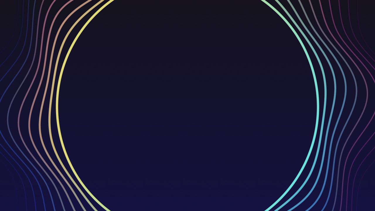 Обои круг, фрактальное искусство, дизайн, узор, Фиолетовый в разрешении 1280x720