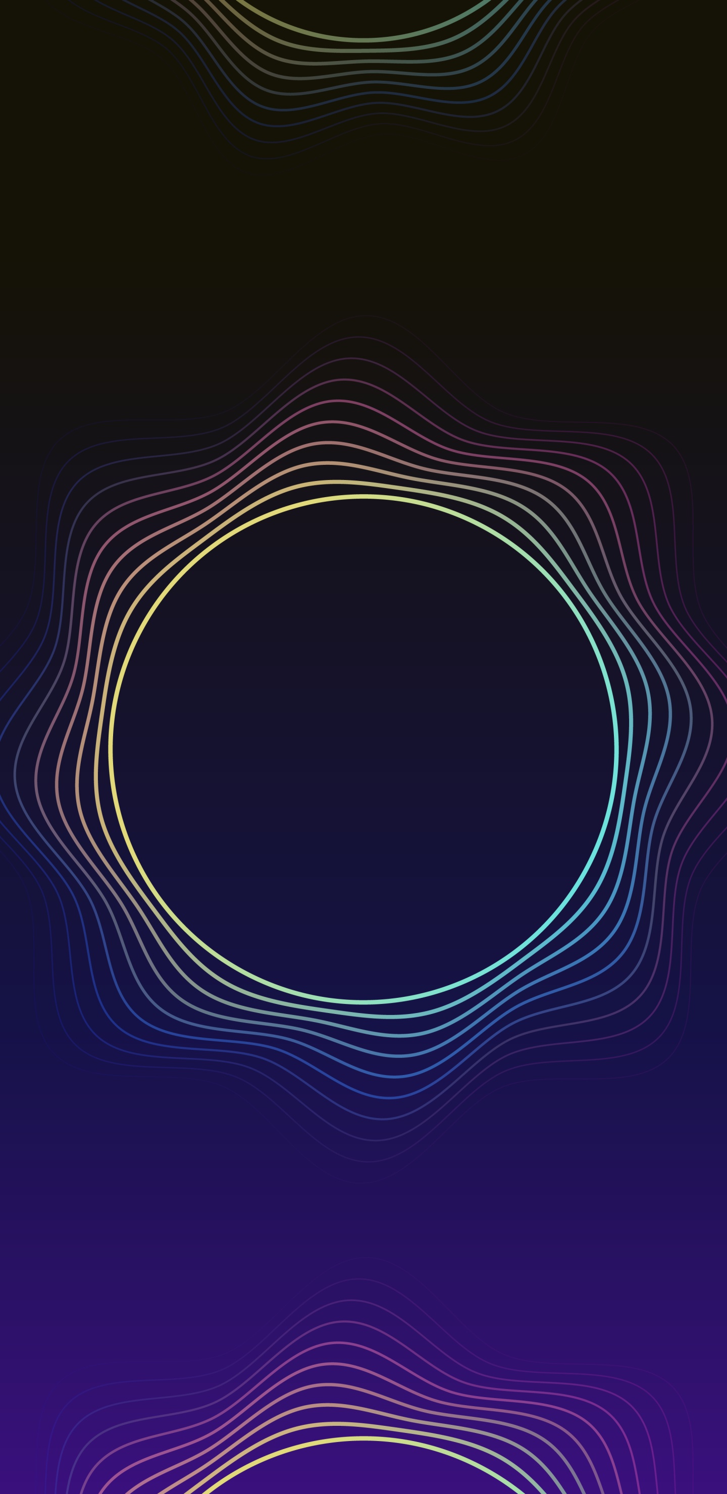 Обои круг, фрактальное искусство, дизайн, узор, Фиолетовый в разрешении 1440x2960