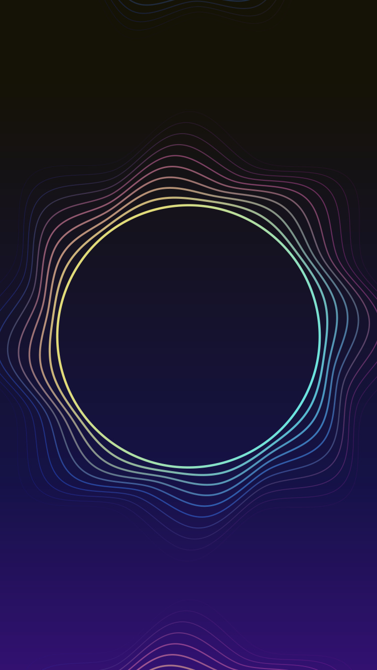 Обои круг, фрактальное искусство, дизайн, узор, Фиолетовый в разрешении 750x1334