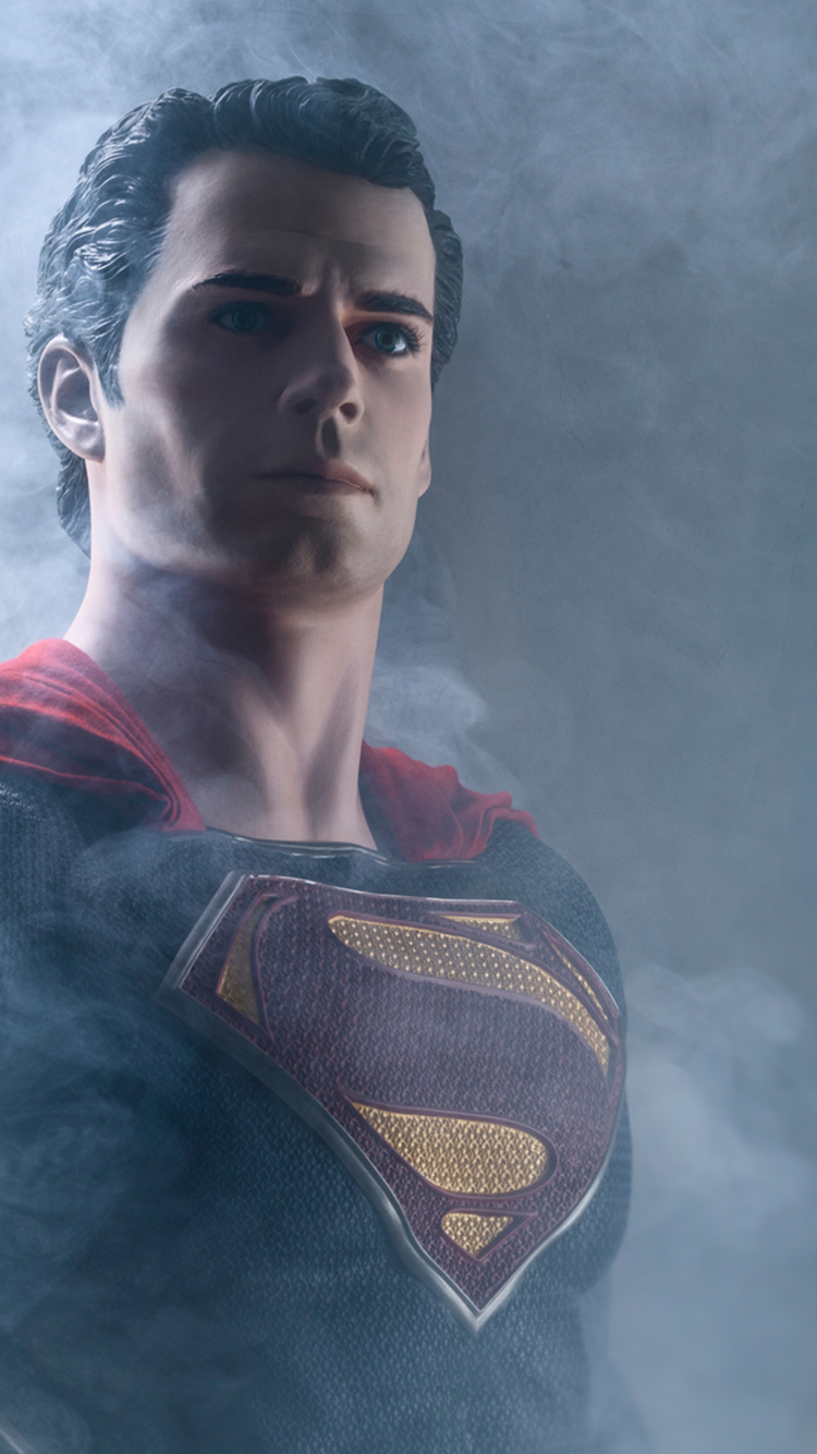 Обои Генри кавилл, человек из стали, цифровое искусство, Лига справедливости, небо в разрешении 750x1334