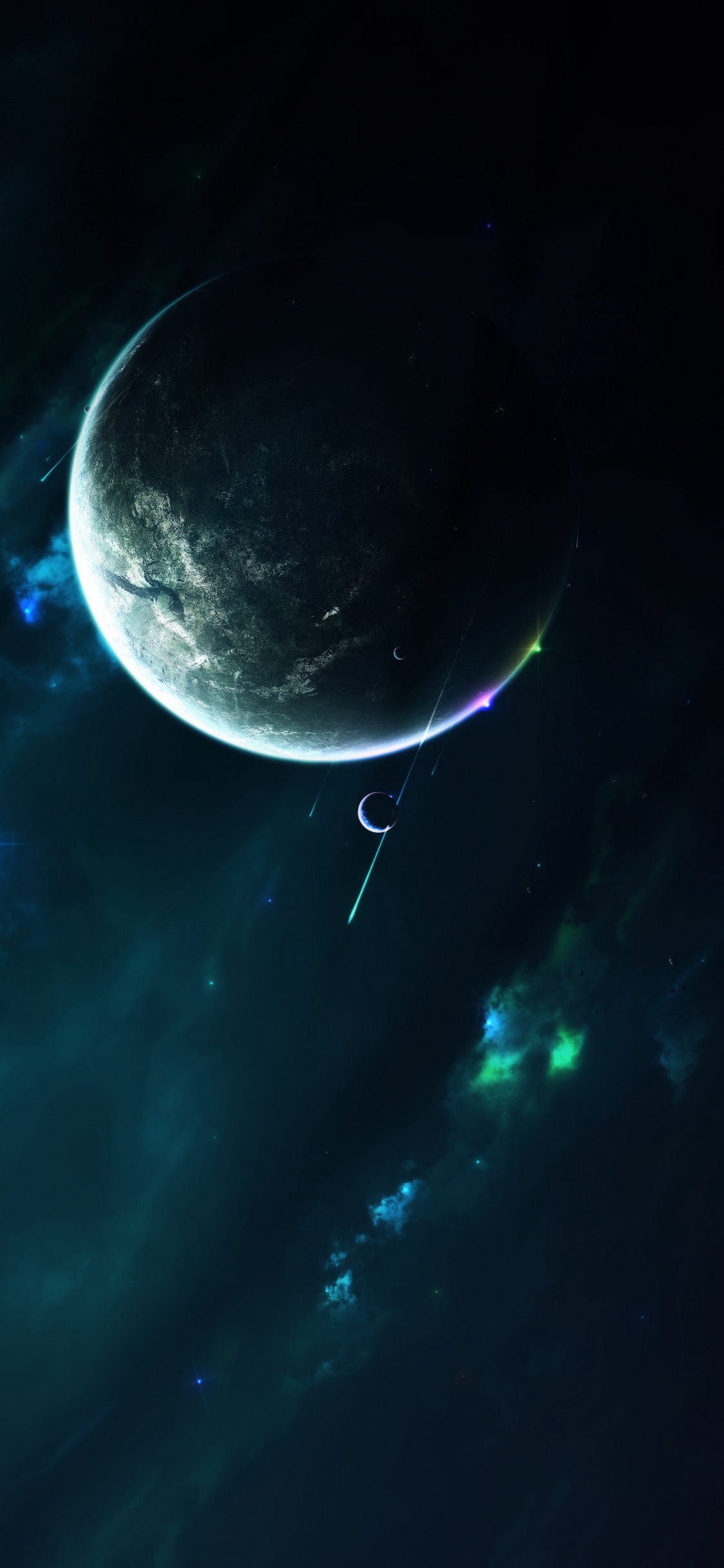 Обои земля, планета, космическое пространство, астрономический объект, атмосфера в разрешении 1125x2436