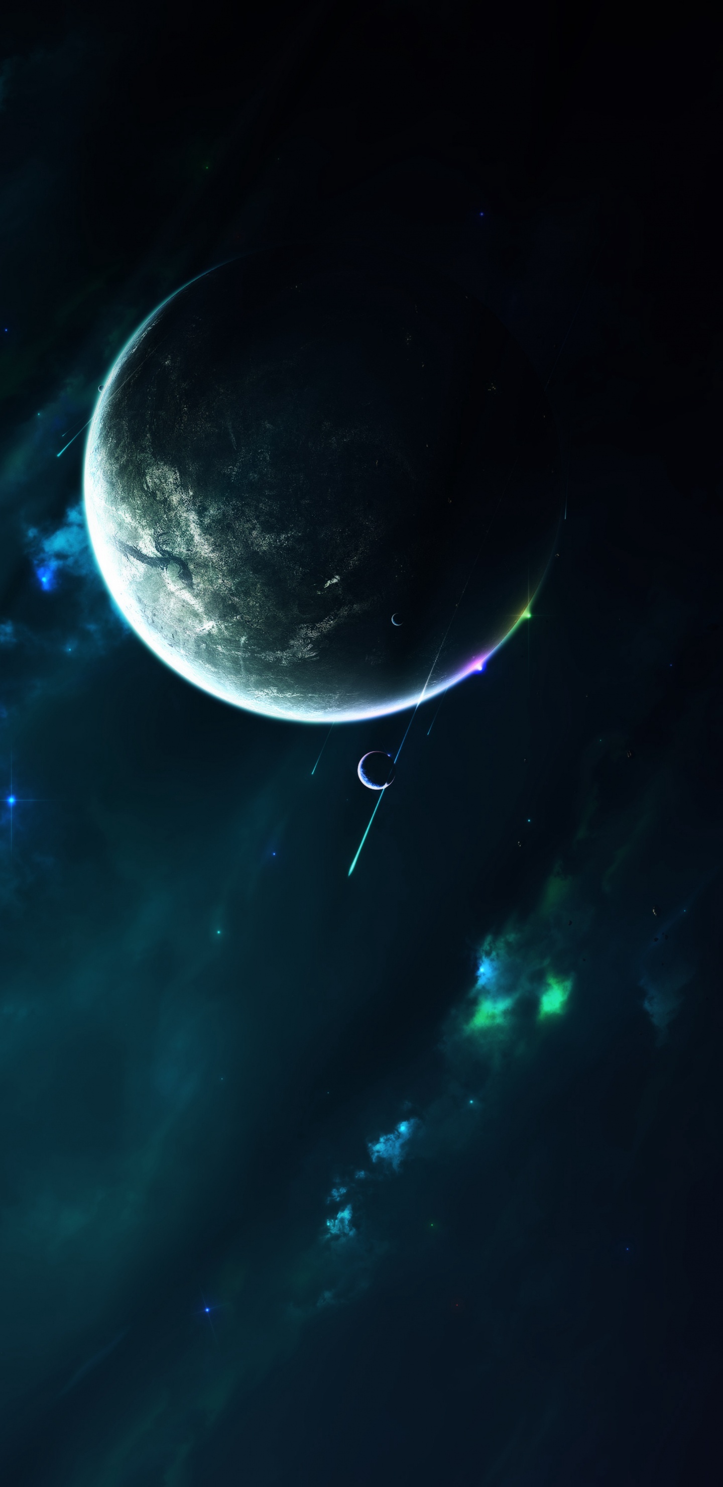 Обои земля, планета, космическое пространство, астрономический объект, атмосфера в разрешении 1440x2960