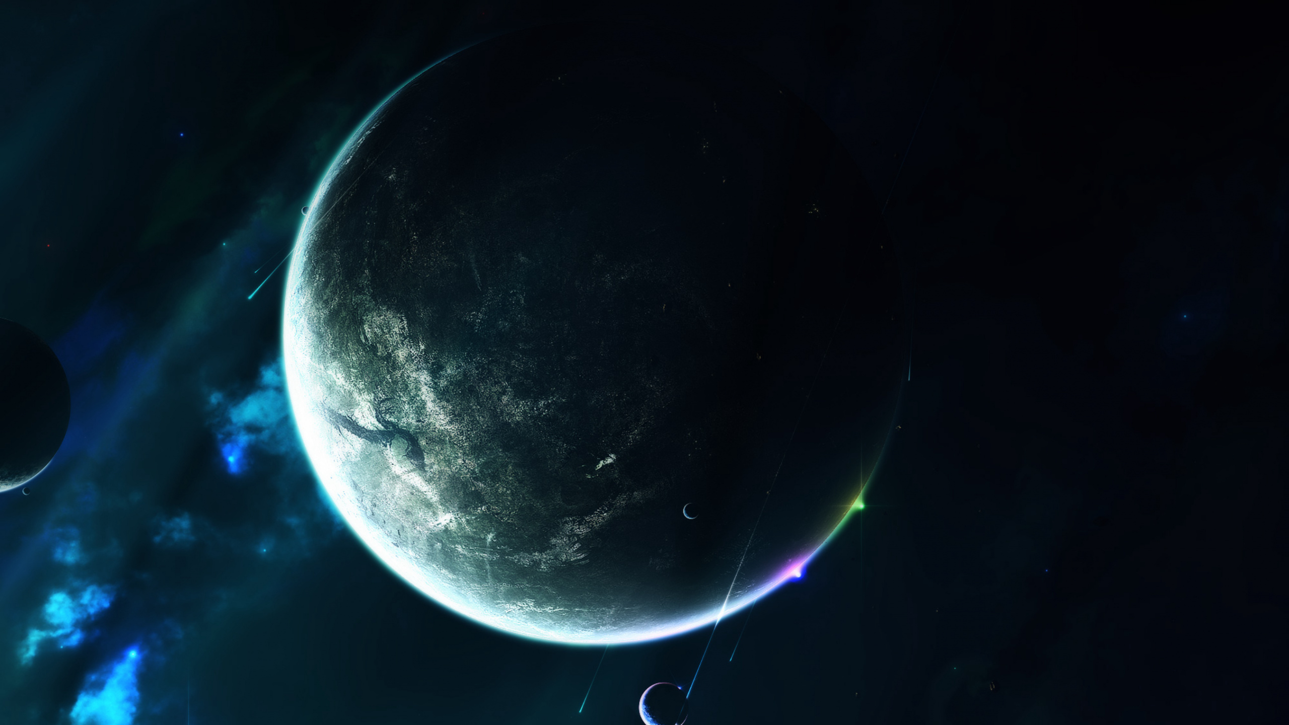 Обои земля, планета, космическое пространство, астрономический объект, атмосфера в разрешении 2560x1440