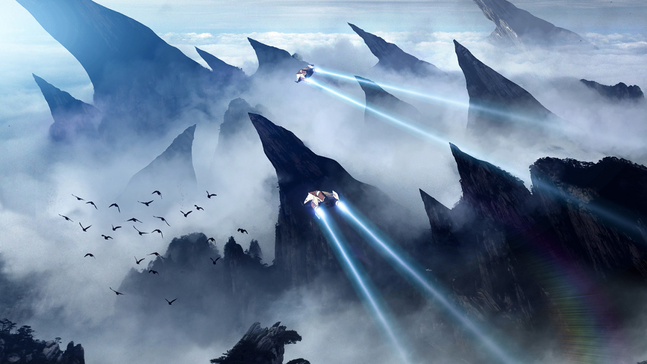 Обои атмосфера, космос, облако, мир, видеоигра в разрешении 1280x720