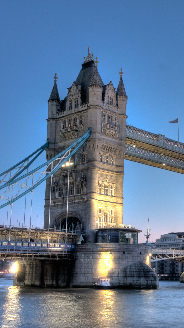 Обои тауэрский мост, река темза, достопримечательность, ориентир, мост в разрешении 750x1334