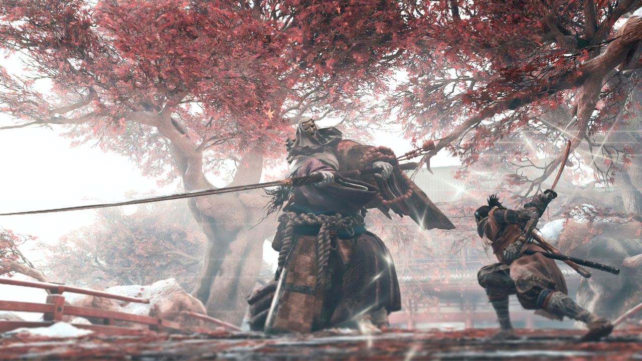 Обои Sekiro: Shadows Die Twice, компьютерная игра, игры, бой, броня в разрешении 1280x720