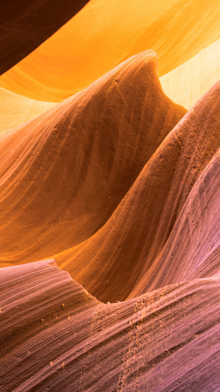 Обои красота, каньон антилопы, каньон, Апельсин, формирование в разрешении 750x1334