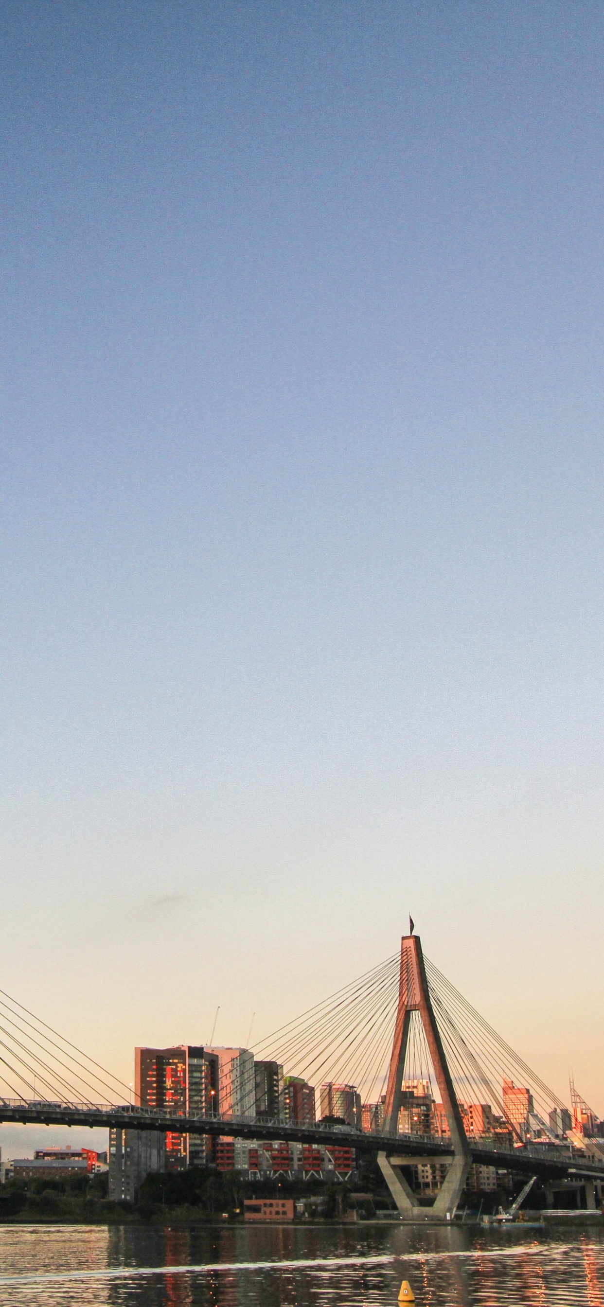 Обои Мост АНЗАК, мост Харбор Бридж, вантовый мост, мост, дневное время в разрешении 1242x2688