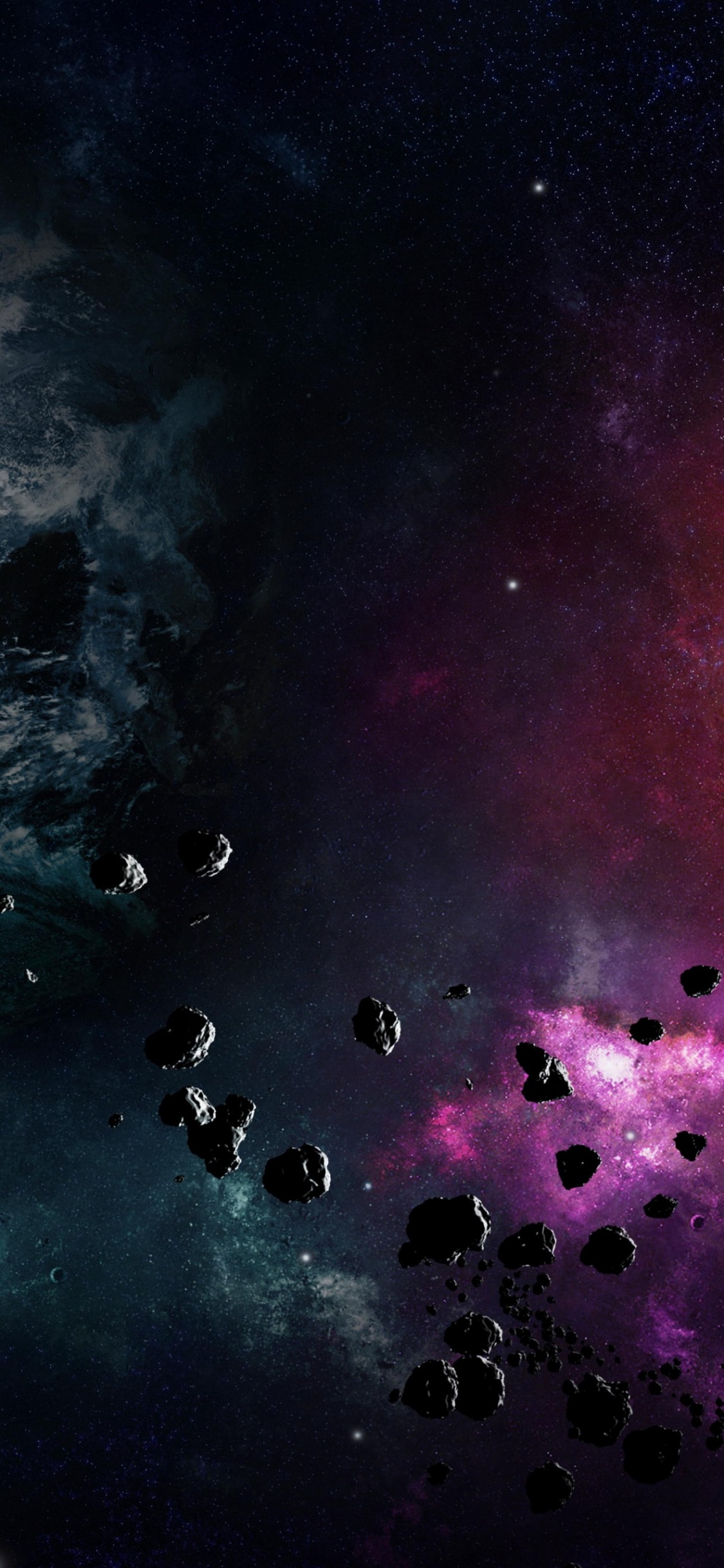 Обои пурпур, атмосфера, космическое пространство, астрономический объект, космос в разрешении 1125x2436